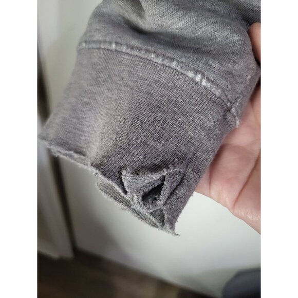 VTG Aeropostale SZ M y2k Grunge Thrashed Hoodie Sweatshirt Pullover Gray *READ - Picture 7 of 11